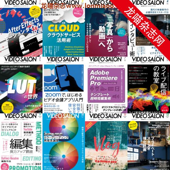 [日本版]Video Salon 视频制作设备专业杂志PDF电子版 2020年合集（全12本）